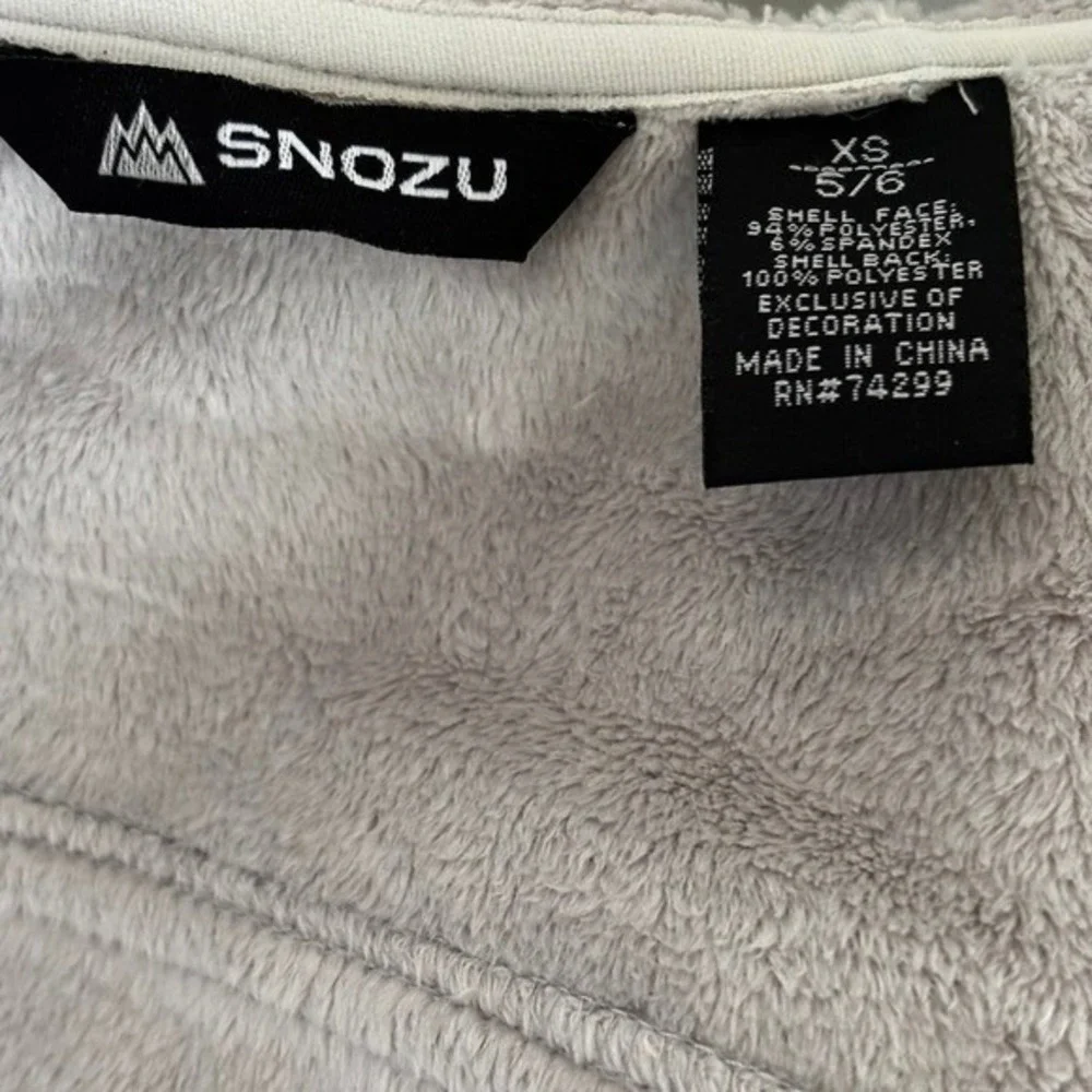Snozu Girls Soft Shell Jacket Size XS 5/6 Blue Hooded Coat